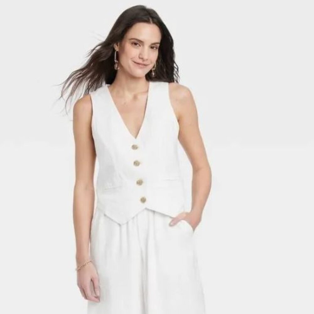 A New Day Linen Vest